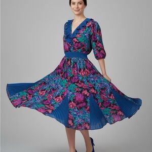 Susan Freis Ruffle Dress Sz XS